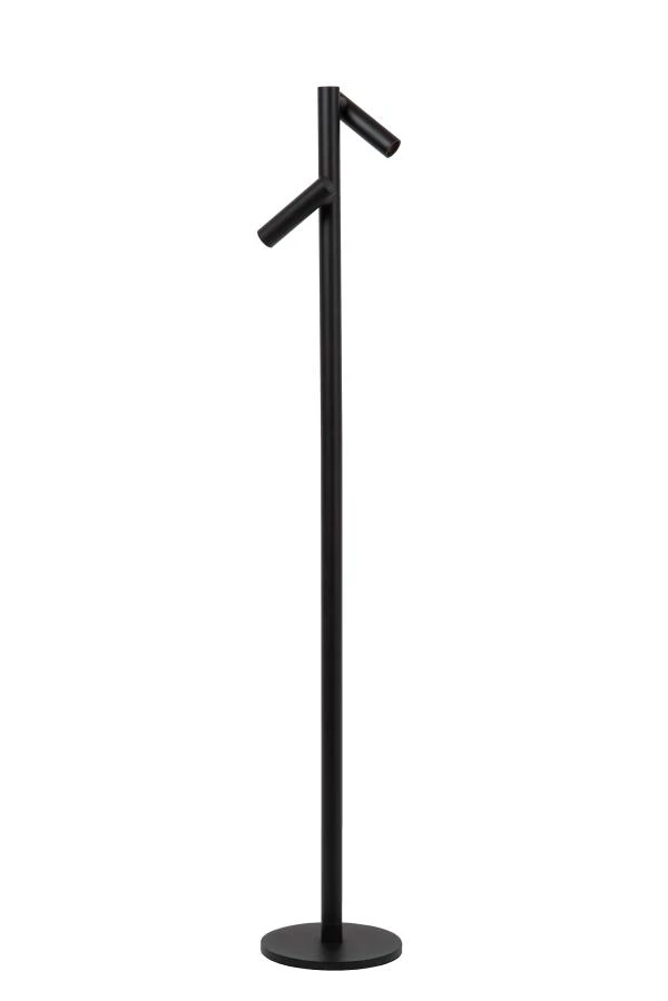 Lucide ANTRIM - Rechargeable Floor reading lamp Indoor/Outdoor - Battery pack - LED Dim. - 2x2,2W 2700K - IP54 - With wireless charging pad - Black - turned off